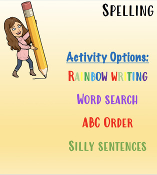 Preview of Spelling Centers