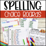 Spelling Choice Boards