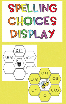Preview of Spelling Choices Display bundle {2 versions, colour and black and white}