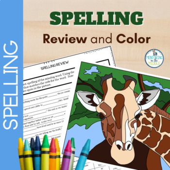 Preview of Spelling Color by Code Activity - Color by Number ELA Practice - 5th, 6th grades