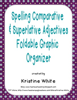 Preview of Spelling Comparative and Superlative Adjectives Foldable Graphic Organizer