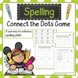 Spelling Review Connect the Dots Game Partner Activity Worksheets