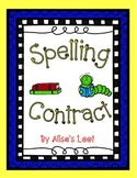 Spelling Contract for Homework or Work Station