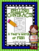 Spelling Contracts and Task Cards- 112 Options!