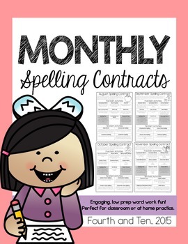 Preview of Spelling Contracts for the Entire Year
