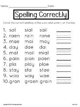 assignment correct spelling