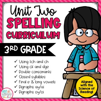 Preview of Spelling Curriculum: Unit 2 THIRD GRADE
