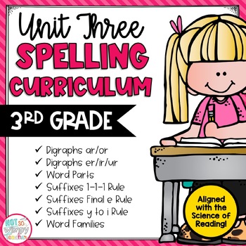 Preview of Spelling Curriculum: Unit 3 THIRD GRADE