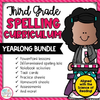 Preview of Spelling Curriculum: Yearlong Bundle THIRD GRADE