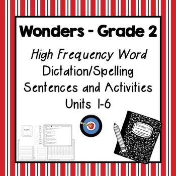 Preview of Wonders Grade 2 Spelling Dictation Activities for High Frequency Words