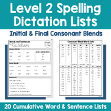 Spelling Dictation Lists | Word and Sentence Lists | Level