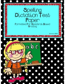 Preview of Spelling Dictation Test Paper (Editable)