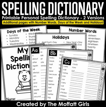 Preview of Spelling Dictionary
