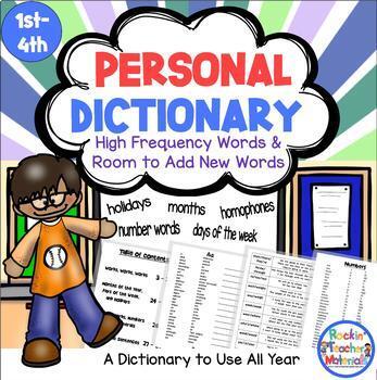 Preview of Personal Student Spelling Dictionary - Reference Tool