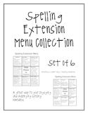 Spelling Extension Menu Collection, Set of 6