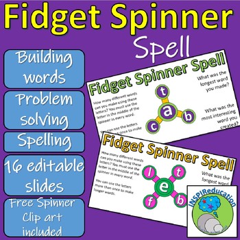 Preview of Spelling - Fidget Spinner Spell - Investigation into spelling