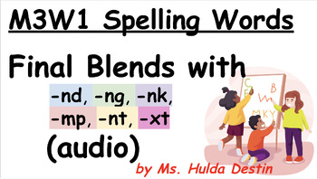 Preview of Spelling Final Blends Google Slides with AUDIO