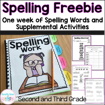 Preview of Spelling Freebie: Words and activities for Second and Third Grade