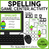 Spelling Game - 4th Grade Spelling Center in Print and Digital