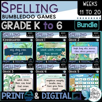 Preview of Spelling Games K to Grade 6  Weeks 11 to 20