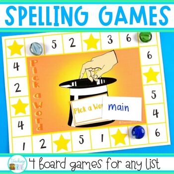 Preview of Spelling Games for Spelling Word Practice - Spelling and Vocabulary Practice
