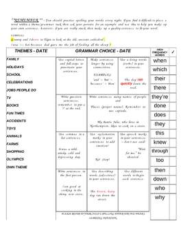 Preview of Spelling Grid Homework Activities 2