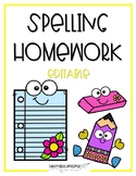 Spelling Homework [EDITABLE]