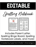 Spelling Homework Packet (UPDATED and EDITABLE)