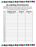 Spelling Homework - Word Detective