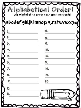 Spelling Homework Write & Wipe Spelling Words by Teach 4 Life Deputy Wife