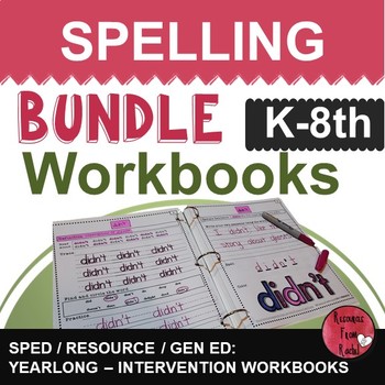Preview of Spelling Intervention Workbook-BUNDLE K-8