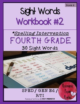 Preview of Spelling Intervention Workbook-FOURTH GRADE Sight Words Book 2