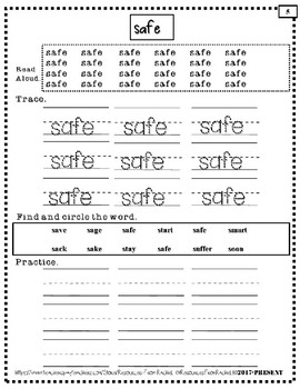 6th grade sight word list pdf