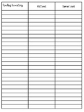 Spelling Inventory Recording Sheet