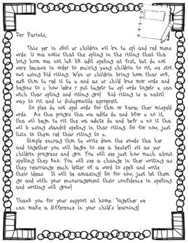 Spelling: Kid Writing Freebie for Parents by Sunshine and Lollipops