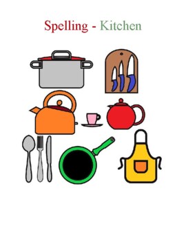 Preview of Spelling - Kitchen