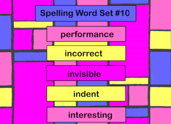 Preview of Spelling Lesson 10
