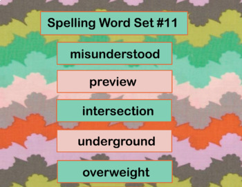 Preview of Spelling Lesson 11
