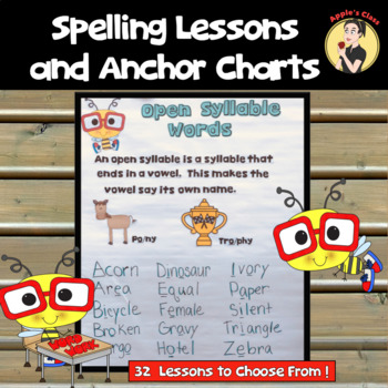 Preview of Back to School Spelling Lessons and Anchor Charts For the Year