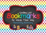 Spelling List **Bookmarks** for Words Their Way ~Elementar