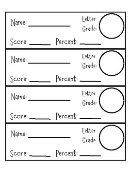 Preview of Spelling List Score Sheet