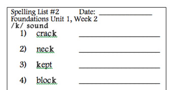 Preview of Spelling List for Grade 2 Foundations: Unit 1 Week 2: List 2