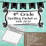 Spelling Lists 4th Grade--Common Core Standards--Packet #5