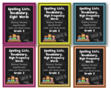 Spelling Lists Vocabulary and High Frequency Words-Grade 2