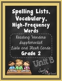 Spelling Lists, Vocabulary and High Frequency Words-Wonder