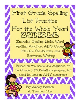Spelling Lists and Practice - BUNDLE - For the Whole Year!
