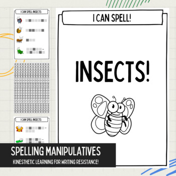 Preview of Spelling Manipulatives for Kinesthetic Learning - Language Arts Lesson
