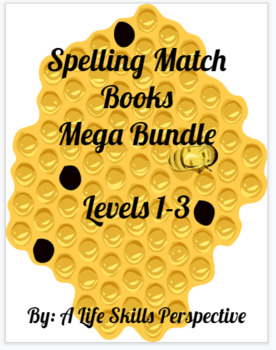 Preview of Spelling Match Books - Levels 1, 2, and 3 Mega Bundle