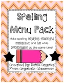 Spelling Menu Pack