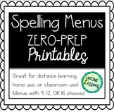 Spelling Menus